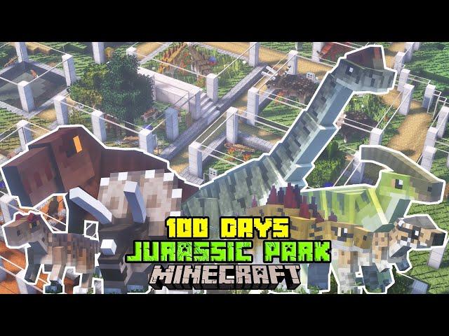 I Spent 100 DAYS Building A DINOSAUR ZOO In MINECRAFT