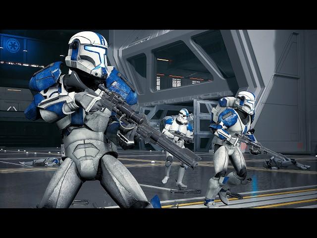 501st Legion Clone Troopers vs Separatist Droid Army - STAR WARS JEDI SURVIVOR NPC Wars