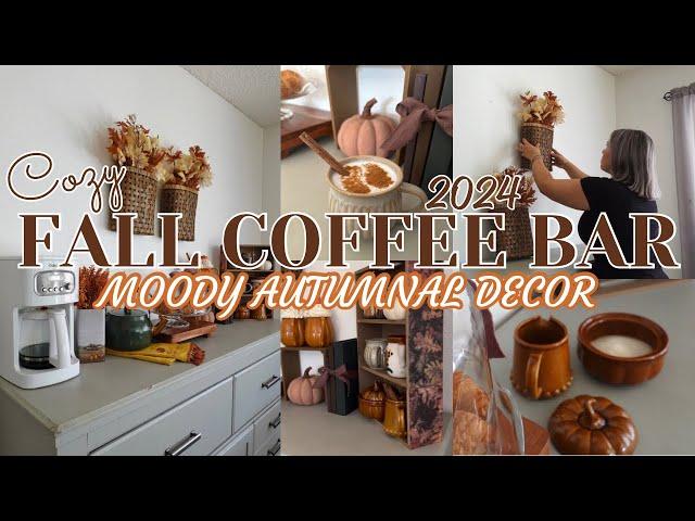 COZY️FALL COFFEE BAR 2024!FALL DECORATE WITH ME, COFFEE BAR IDEAS #falldecor #autumn #coffeebar