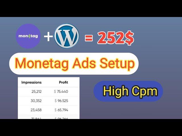 How To Setup Monetag Ads On WordPress 2024 | Full Setup Monetag Ads