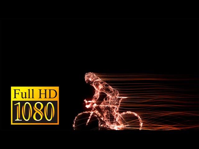 Full HD Гоночный велосипед на черном фоне/ БЕСПЛАТНЫЕ футажи Хромакей/ Full HD Footages /Racing bike