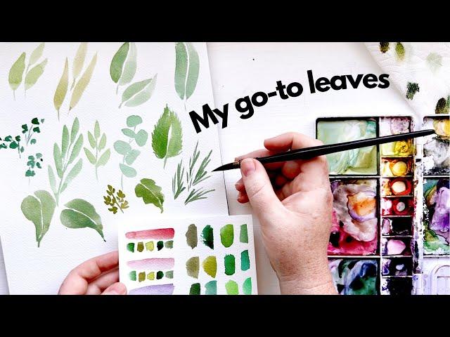 Top 10 watercolor leaves - how to paint them, what colors to use