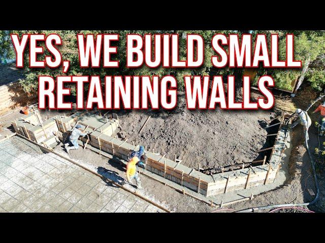 How to Build & Pour A Small Concrete Retaining Wall 2022