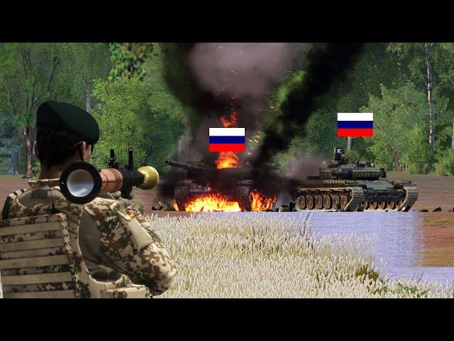 Ukranian Anti-tank operator hunting Russians at point blank | Hunting Russian TANKS with ATGM Kornet