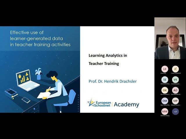 Webinar 1 - European Schoolnet Academy Thematic Seminar: Effective Use of Data in Teacher Training.