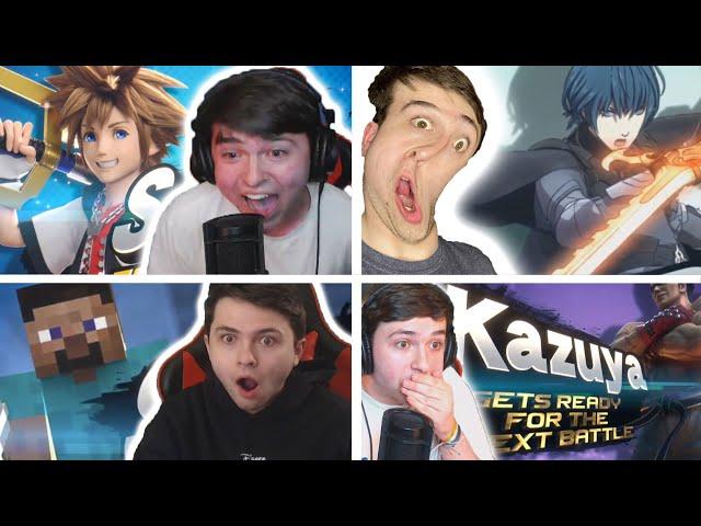 Compilation to My Reactions for Super Smash Bros Ultimate Reveals! (lowkeymatt)