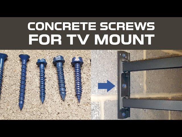 Tapcon concrete screws for TV mount: which anchors or screws for mounting TV on concrete wall?