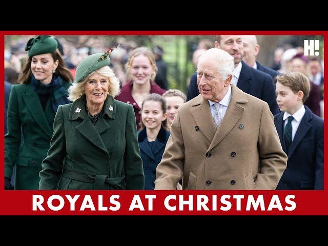 Princess Kate REAPPEARS as King Charles and Queen Camilla lead royals on Christmas Day | HELLO!