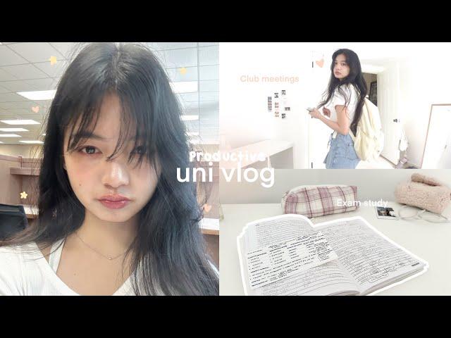 Productive Uni Vlog: Exams… already? Introvert's Attempt at Being Social, Study Vlog & What I Eat