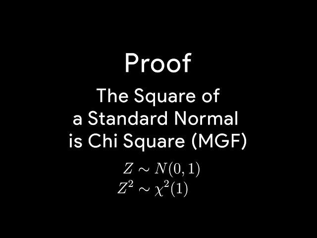 Proof: Squared Standard Normal is Chi-Squared (Using MGF)