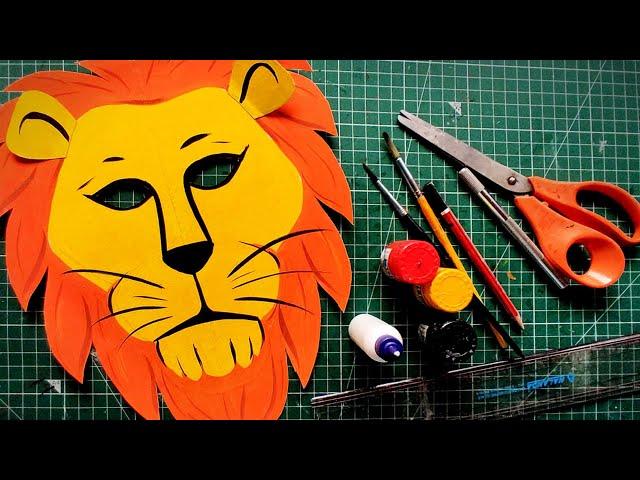 How to Make Lion Mask Easier TUTORIAL|| You Can Make ll शेर का मुखौटा