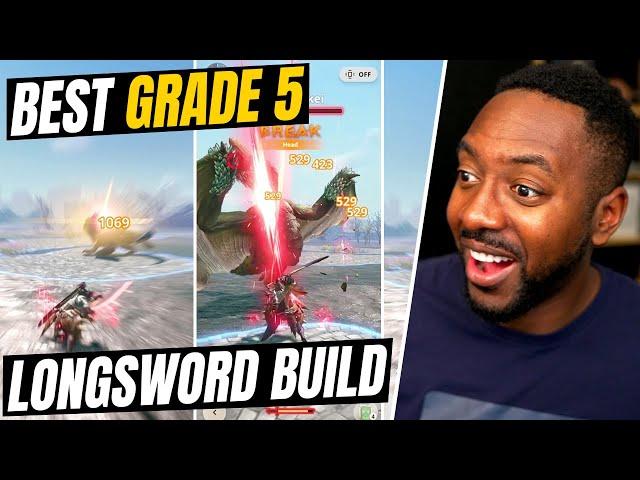 Monster Hunter Now • Best RAW Longsword Build (Grade 5) | Endgame Critical/Affinity Build