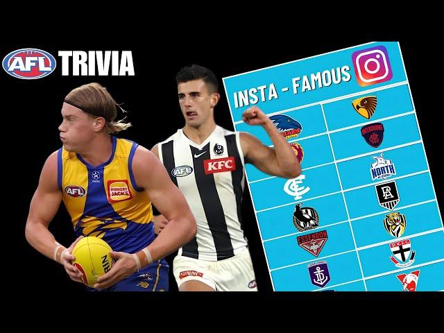 The Most Followed Player on INSTAGRAM for Every AFL Club?