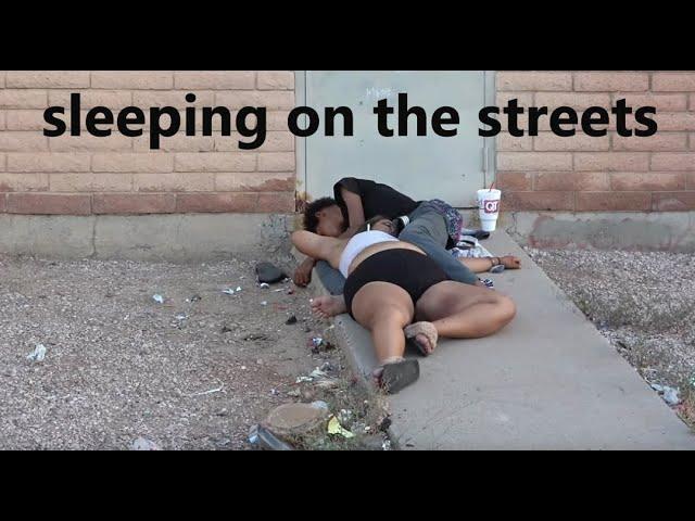 sad life of homeless people in America 2