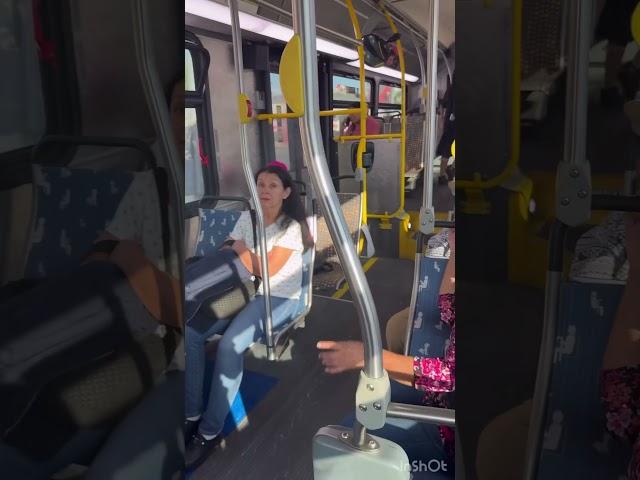 Bulge flash to younger and older latina bus ride