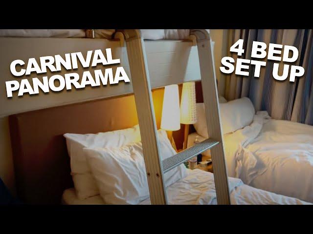 Carnival Panorama Cruise|4 Bed Set Up|4 Person Quad Balcony|Cabin 8340 Tour|Mexican Riviera