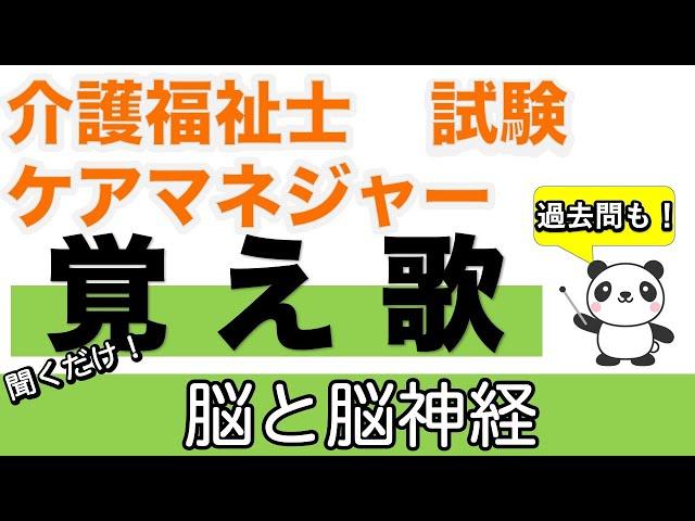 脳と脳神経　覚え歌・語呂合わせ・過去問も【介護福祉士】【ケアマネジャー】【聞くだけ過去問対策】【ケアパンの森】