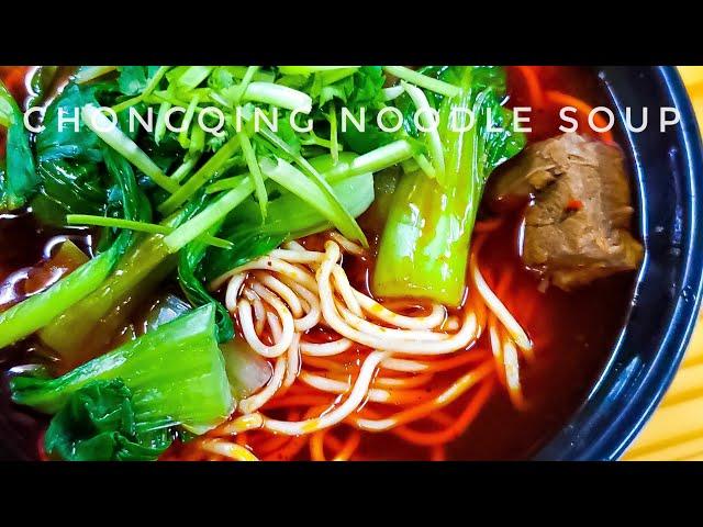  SUPER SPICY Chinese Noodle Soup from Chongqing  | Chinese Street Food