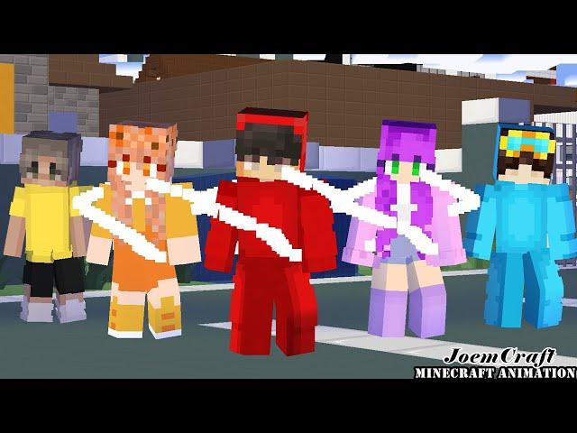 CASH & MIA FAMILY DANCE CREW | DUNDUN DANCE | SHUFFLE DANCE - Minecraft Animation