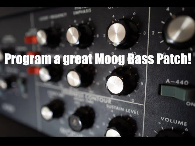 Program a great Moog Bass Patch!