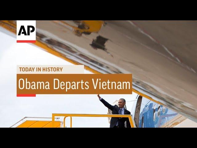 Obama Departs Vietnam - 2016 | Today In History | 25 May 18