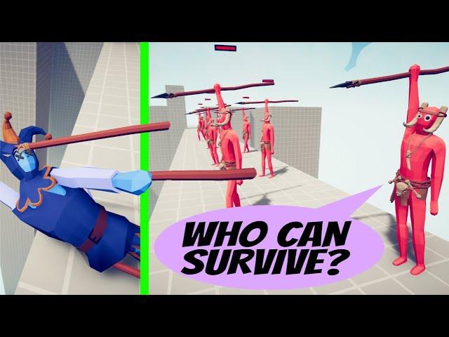 Who Can survive?! 10x Spear Thrower vs Every Faction 10v1 - Totally Accurate Battle Simulator TABS