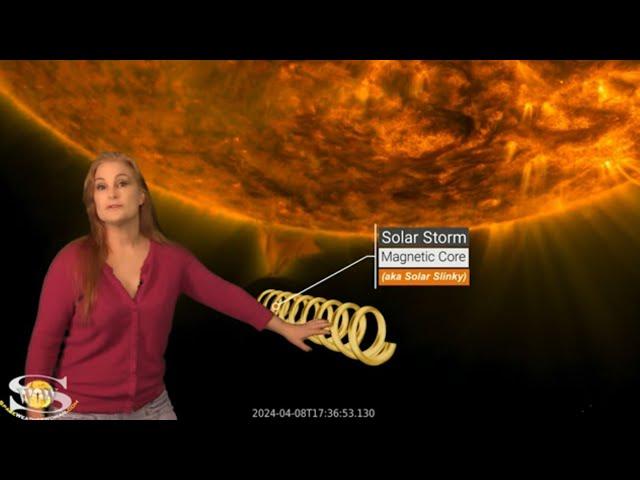 A 1,2-Punch Heads for Earth and a Hidden Eclipse Surprise | Solar Storm Forecast 14 April 2024
