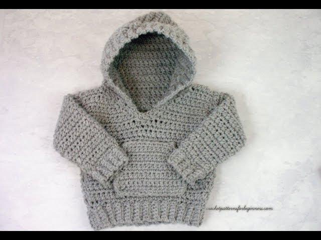 Crochet Patterns For Beginners Devon Baby Hoodie BorderTechnique