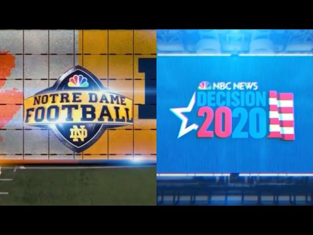 NBC Sports - 2020 Notre Dame Football Intro & NBC News Special Cut-in for Election 2020