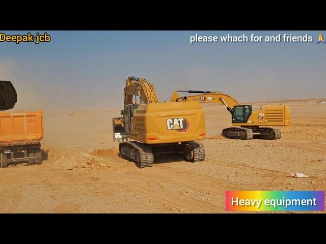 loading trucks with excavator || loading dump trucks with excavator || #cat #349 #excavator