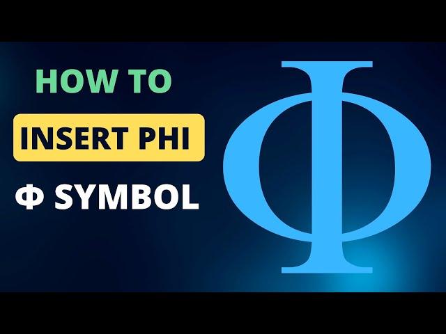 How to insert phi Φ symbol in MS Word