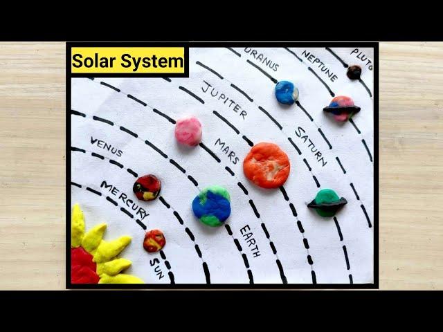 Solar system model using clay | How to make solar system easy step by step