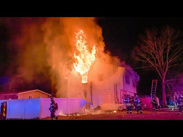 Early Arrival Heavy Fire Two Alarm Structure Fire Brick Township New Jersey 12/14/24