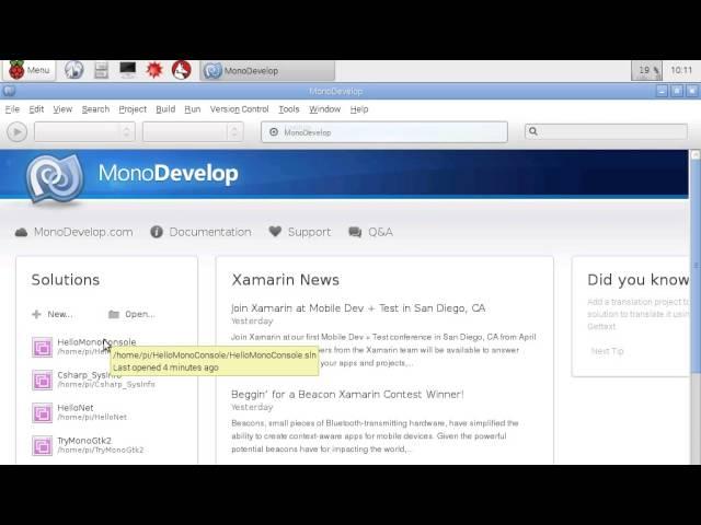 Solve MonoDevelop error: cannot execute "...". File name hase not been set.