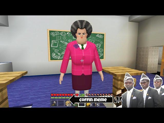 I found Real Scary Teacher 3D in Minecraft - Coffin Meme