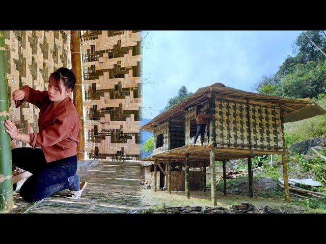 The girl completed the construction of the bamboo house - built a bamboo house | Bàn Thị Ta