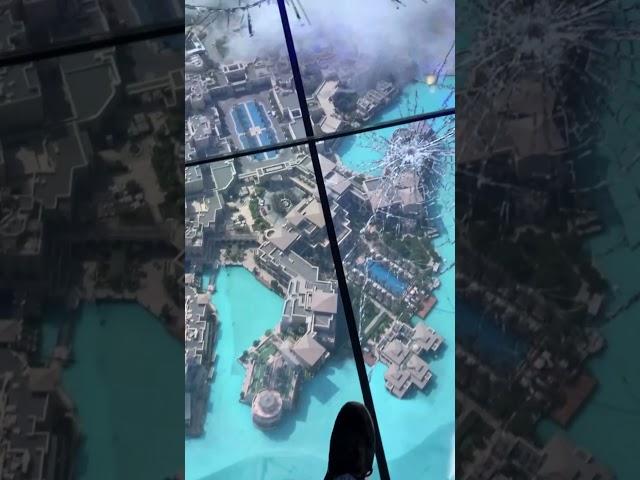 Walking on air at Burj Khalifa’s Glass Floor!  #BurjKhalifa #DubaiViews