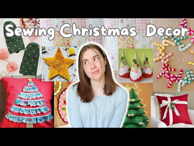 Christmas Decor Sewing Ideas (free patterns + beginner friendly)