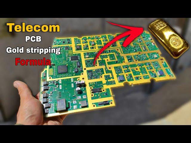 Telecom PCB gold recovery | DIY easy gold stripping formula