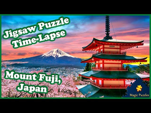 Mount Fuji, Japan — Relaxing Landscape Video. Jigsaw Puzzle Time Lapse