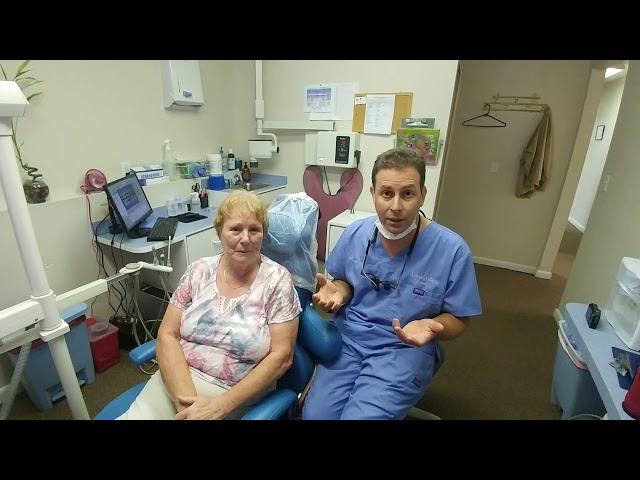 Dr. Lasorsa discusses mini dental implants with Carol at Citrus Hills Dental