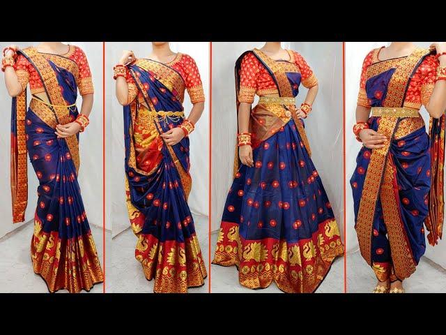 कॉटन सिल्क की साड़ी चार तरीकों से पहन सकते हैं|BEGINNER'S SAREE DRAPING TIPS|SAREE DRAPING TUTORIAL|