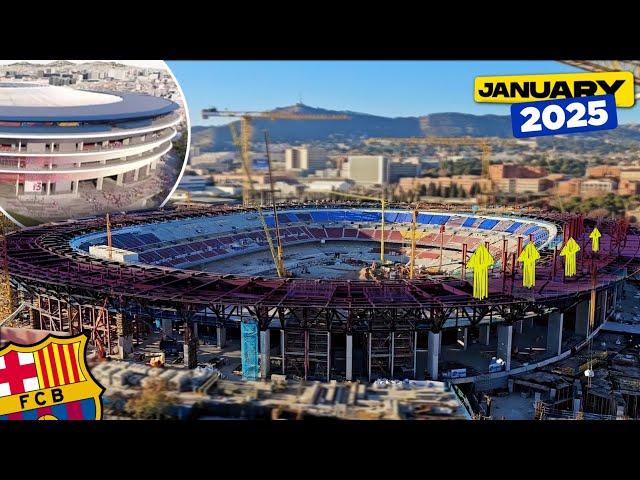 New Camp Nou Update - Roof Framework & Seating Installations || January 1, 2025