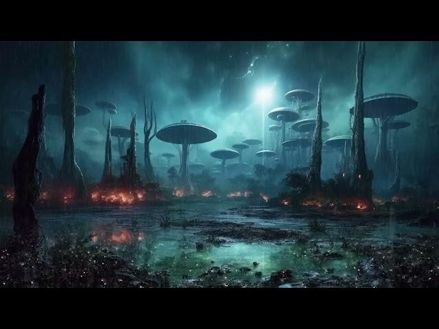 Otherworldly Ambience: Rainfall on an Alien Planet (Black screen)