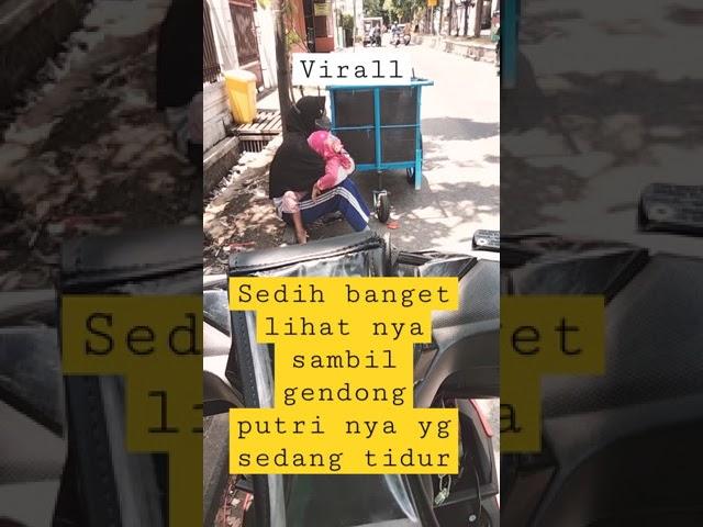 viral seorang ibu lagi gendong putri nya yg sedang tidur #shorts