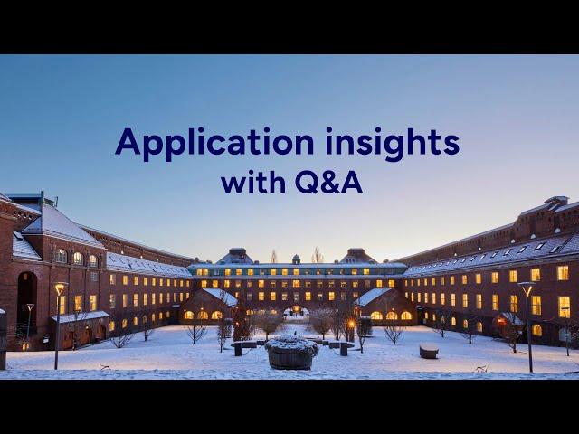 Webinar | Application insights with Q&A