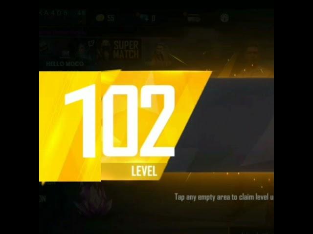 free fire 102 level | 102 level India server
