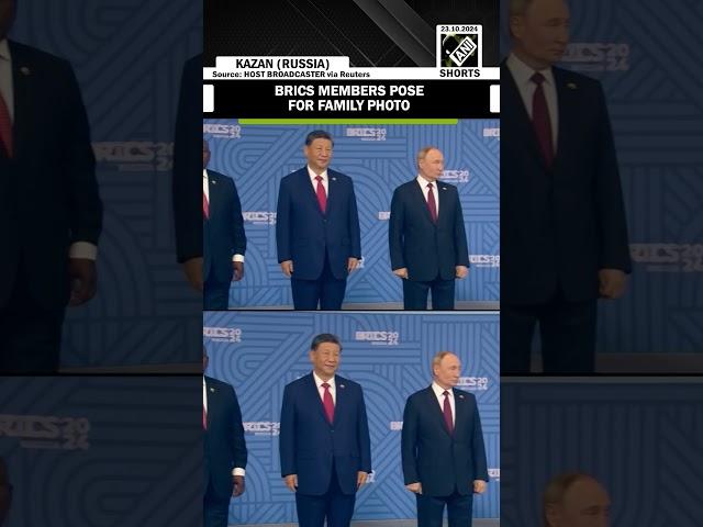 Brics leaders pose for family photo at Summit venue in Kazan