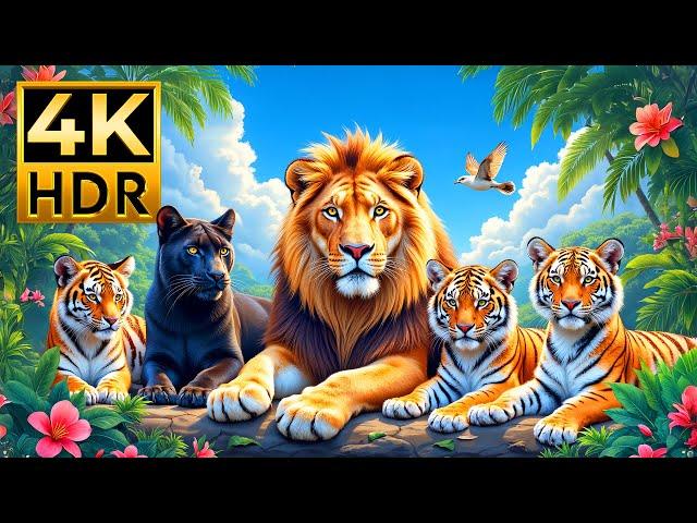 THE GREATNESS OF WILD ANIMALS 4K HDR | with Cinematic Sound (Colorful Animal Life)