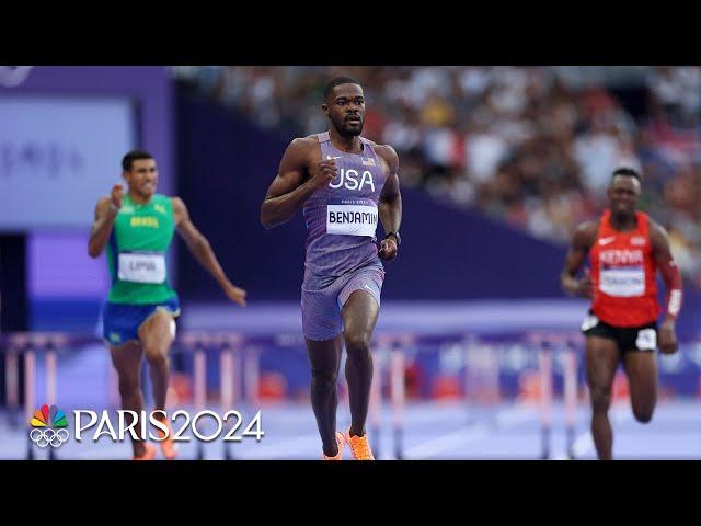 Rai Benjamin storms into men's 400m hurdles final | Paris Olympics | NBC Sports